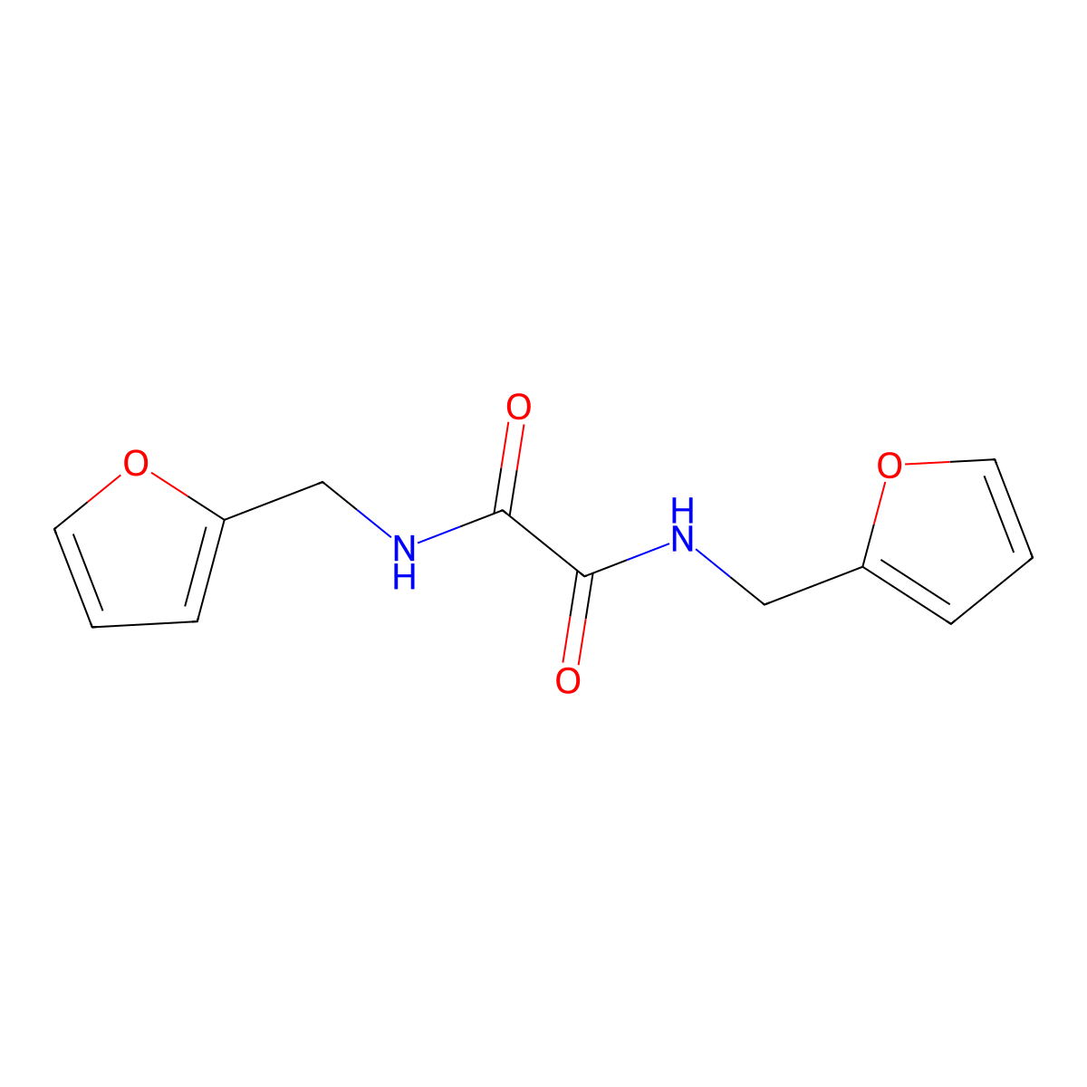 N,N'-Difurfuryloxamide molecular structure, CAS 69010-90-8