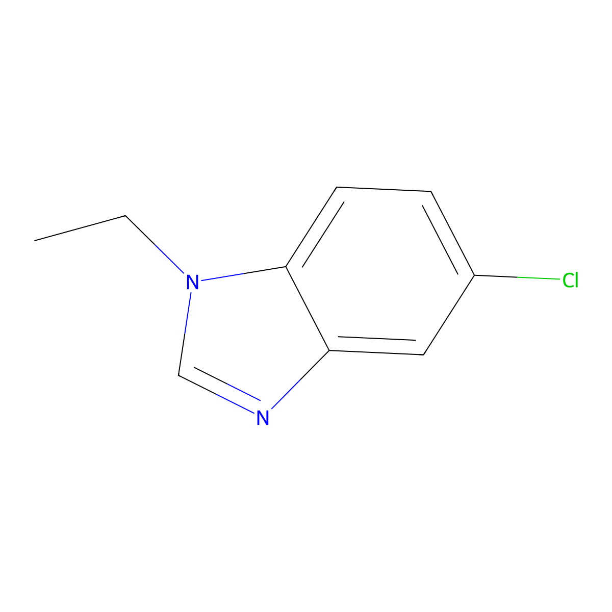 5-Chloro-1-ethyl-1H-benzimidazole molecular structure, CAS 69015-51-6