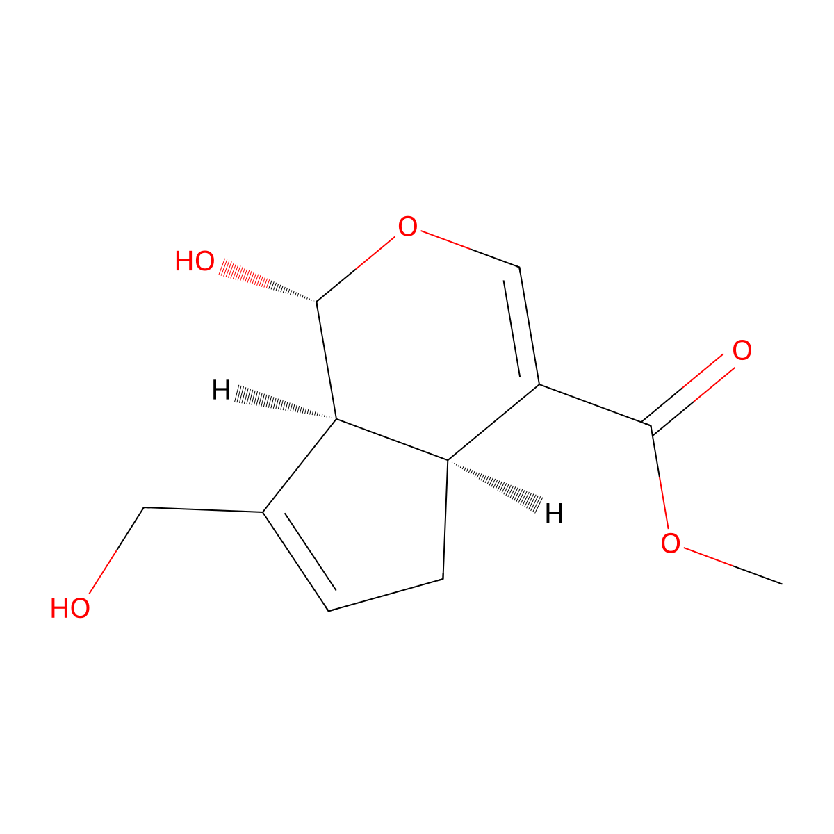 (+)-Genipin molecular structure, CAS 6902-77-8