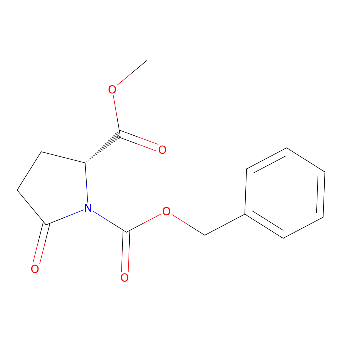 1-Benzyl 2-methyl (2R)-5-oxopyrrolidine-1,2-dicarboxylate molecular structure, CAS 690211-34-8