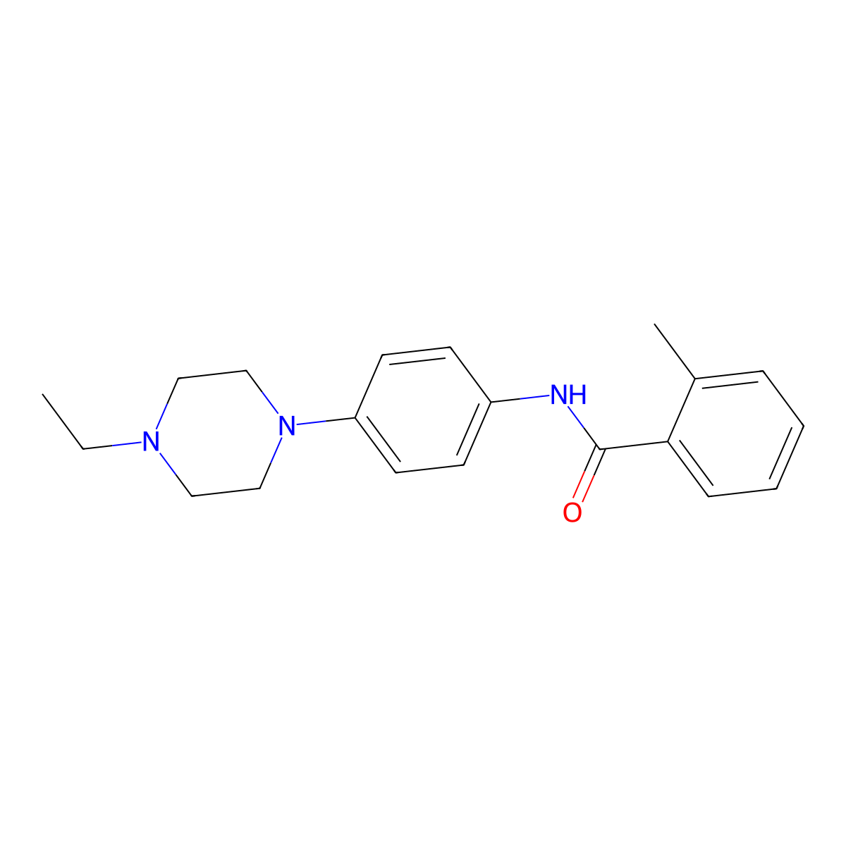 N-[4-(4-ethylpiperazin-1-yl)phenyl]-2-methylbenzamide molecular structure, CAS 690215-55-5