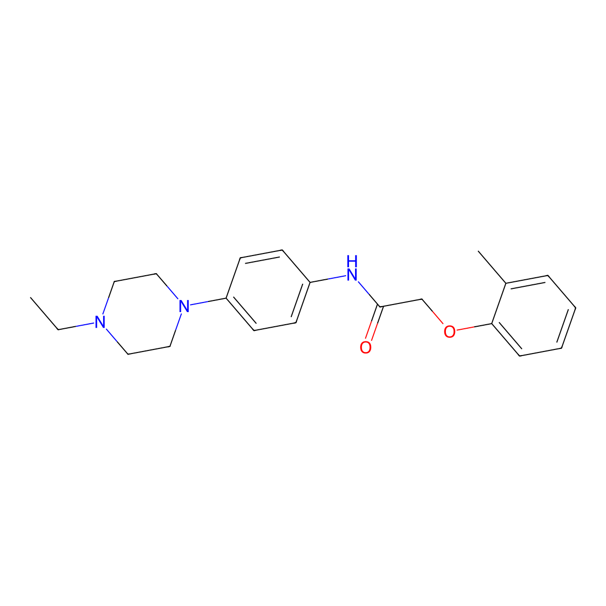 N-[4-(4-ethylpiperazin-1-yl)phenyl]-2-(2-methylphenoxy)acetamide molecular structure, CAS 690215-65-7