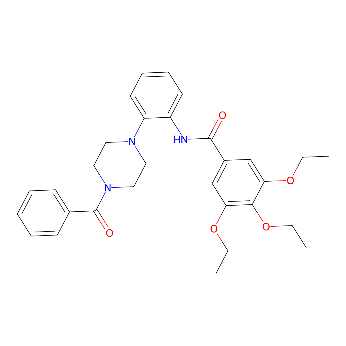N-[2-(4-benzoylpiperazin-1-yl)phenyl]-3,4,5-triethoxybenzamide molecular structure, CAS 690216-09-2
