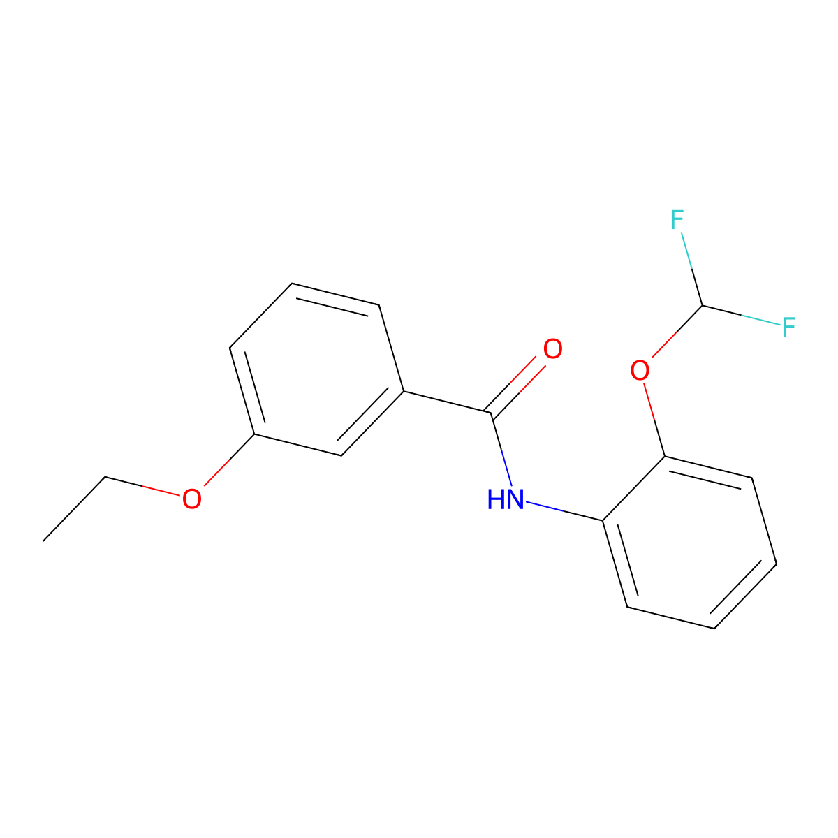 N-[2-(difluoromethoxy)phenyl]-3-ethoxybenzamide molecular structure, CAS 690219-26-2