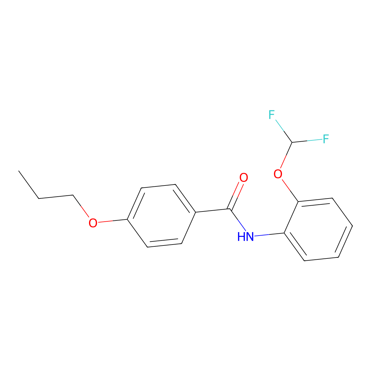 N-[2-(difluoromethoxy)phenyl]-4-propoxybenzamide molecular structure, CAS 690219-30-8