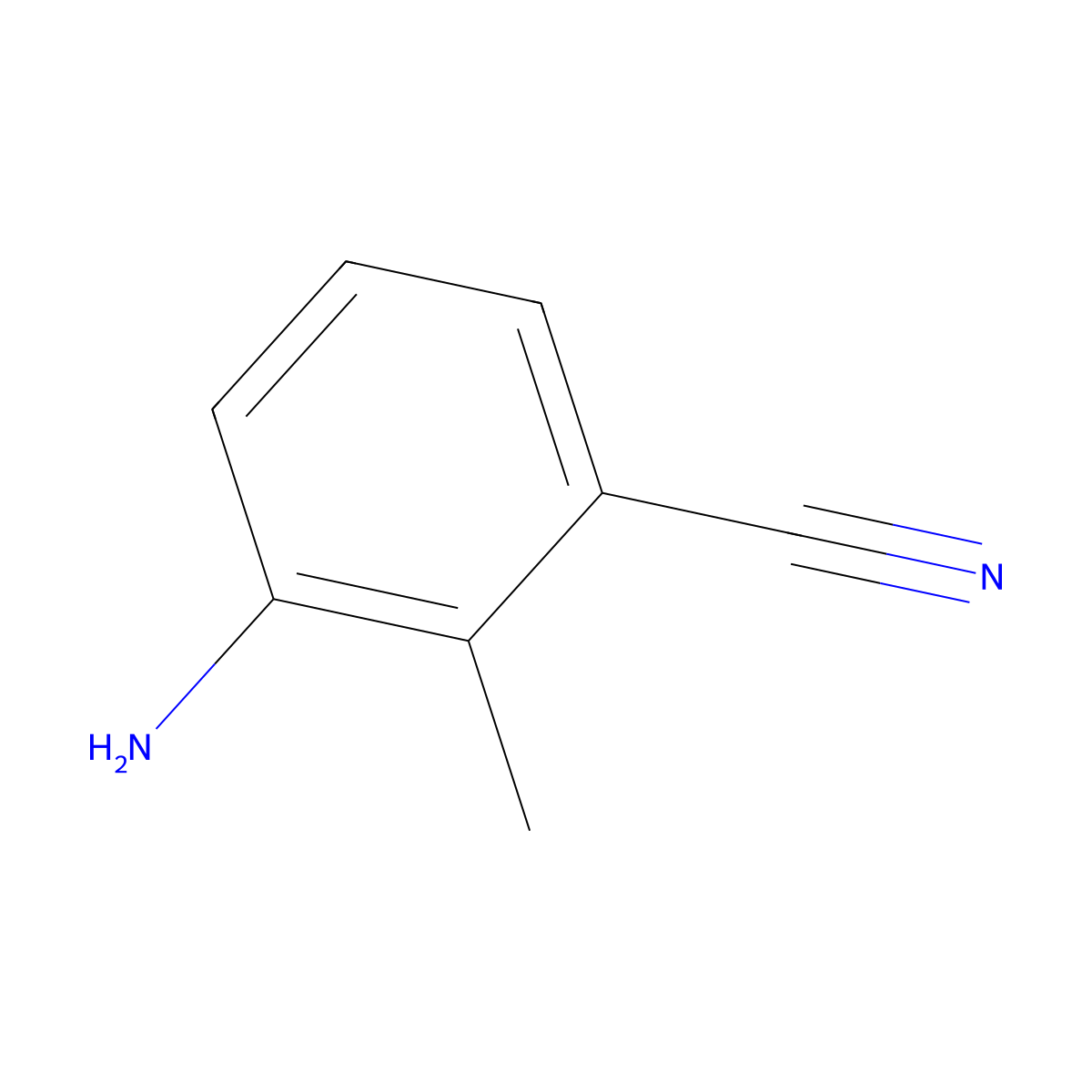 3-Amino-2-methylbenzonitrile molecular structure, CAS 69022-35-1
