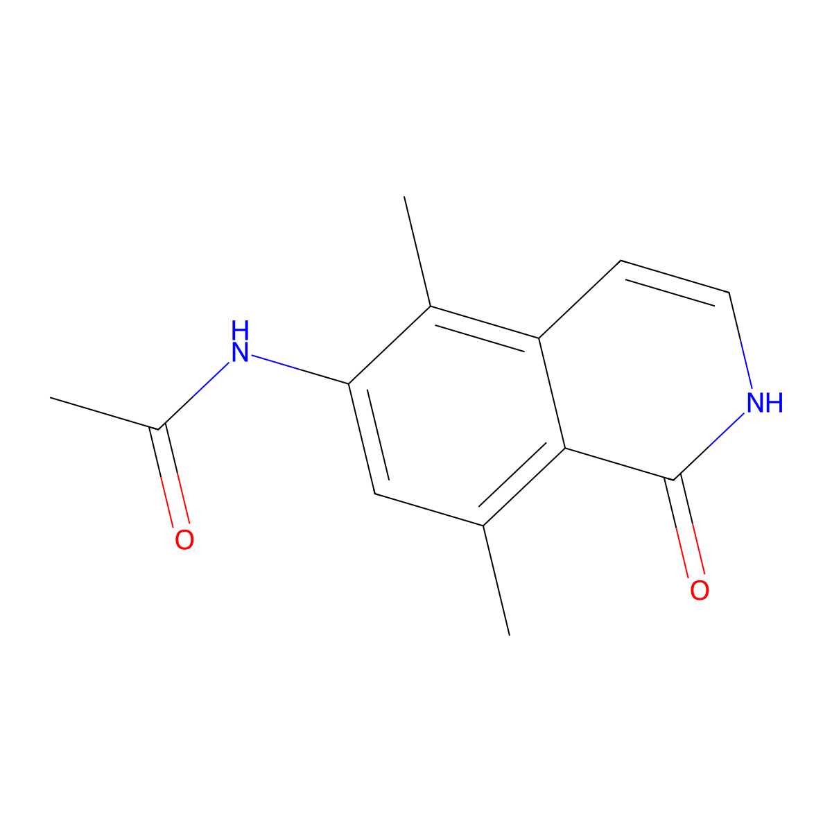 N-(5,8-dimethyl-1-oxo-2H-isoquinolin-6-yl)acetamide molecular structure, CAS 69022-57-7