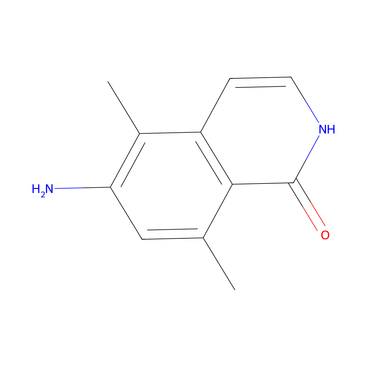 6-Amino-5,8-dimethylisoquinolin-1(2H)-one molecular structure, CAS 69022-58-8