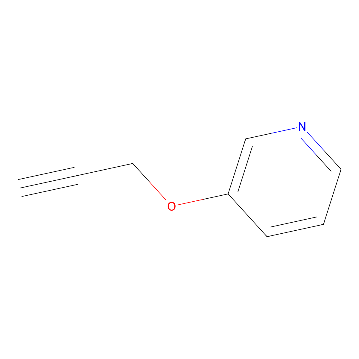 3-(Prop-2-ynyloxy)pyridine molecular structure, CAS 69022-70-4