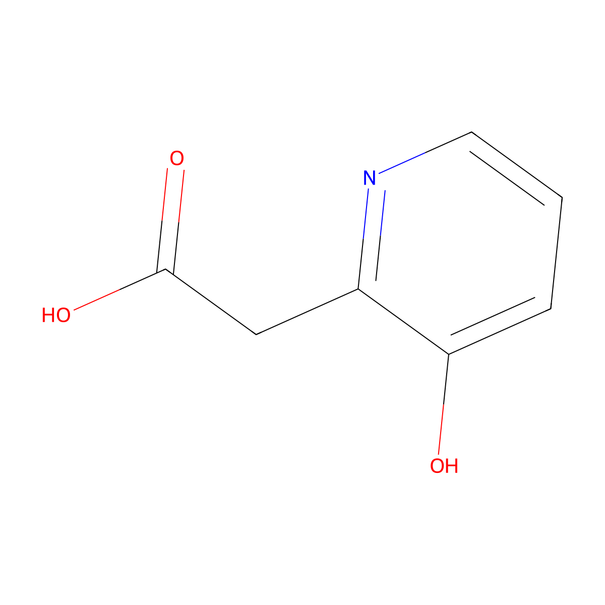 2-(3-Hydroxypyridin-2-yl)acetic acid molecular structure, CAS 69022-71-5