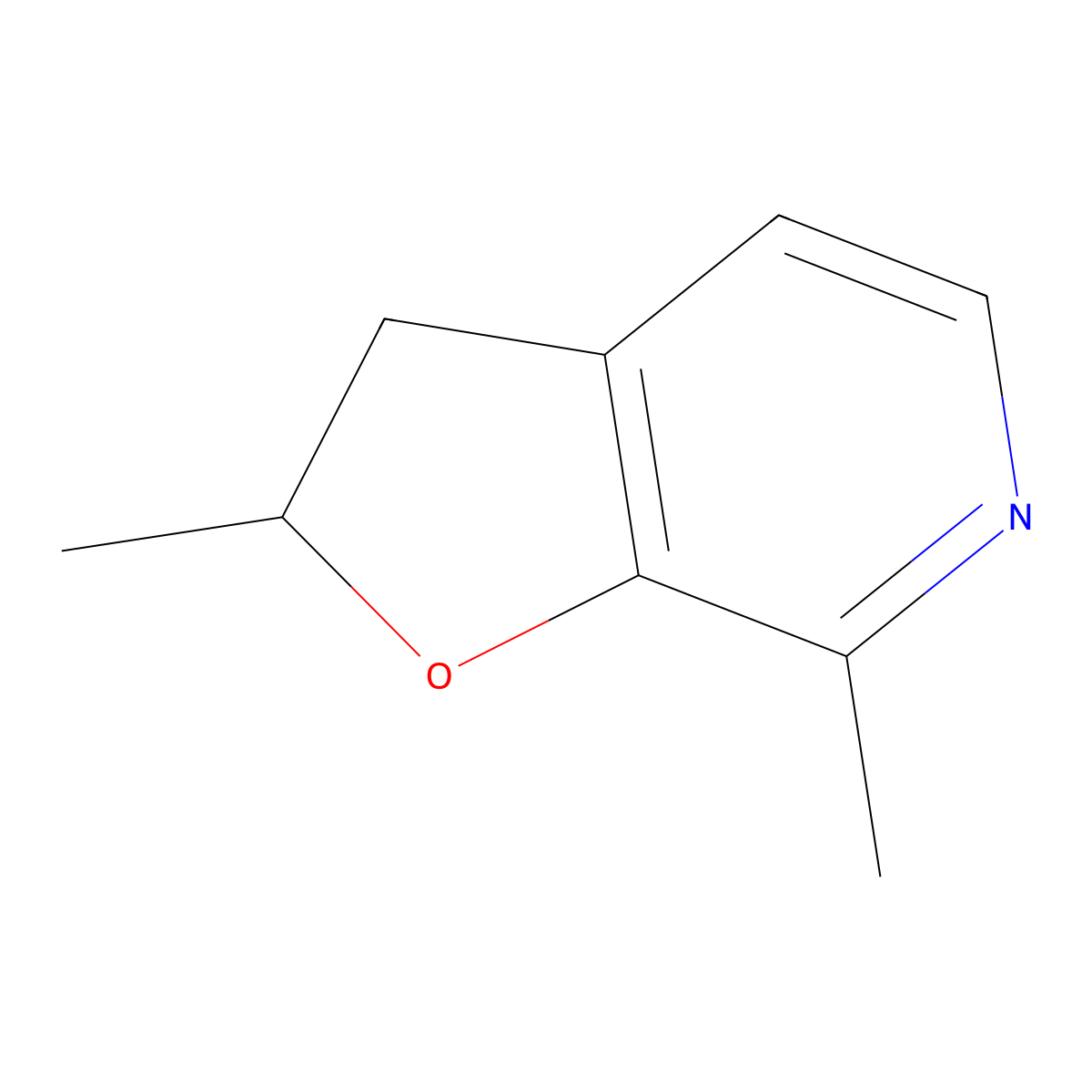 2,7-Dimethyl-2,3-dihydrofuro(2,3-c)pyridine molecular structure, CAS 69022-82-8