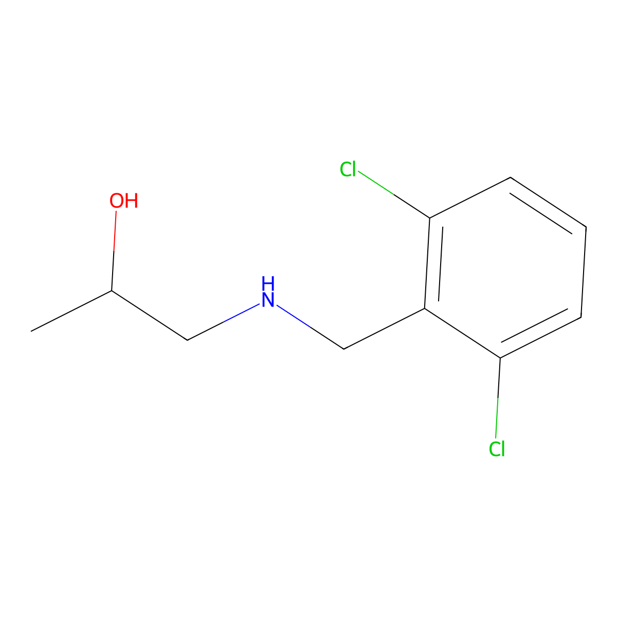 1-{[(2,6-Dichlorophenyl)methyl]amino}propan-2-ol molecular structure, CAS 690221-98-8