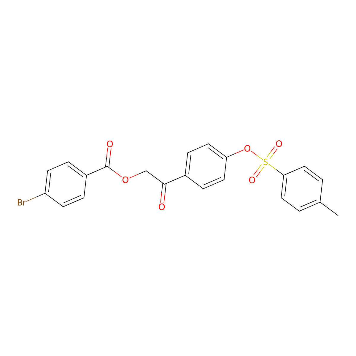 2-(4-{[(4-Methylphenyl)sulfonyl]oxy}phenyl)-2-oxoethyl 4-bromobenzoate molecular structure, CAS 690222-01-6