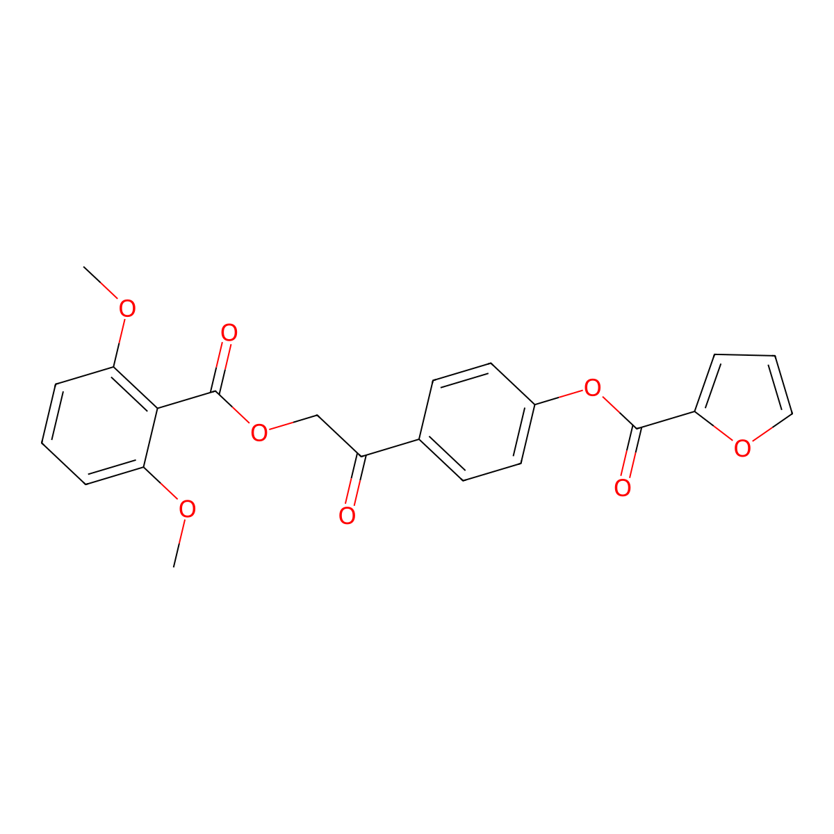4-{2-[(2,6-Dimethoxybenzoyl)oxy]acetyl}phenyl 2-furoate molecular structure, CAS 690222-31-2