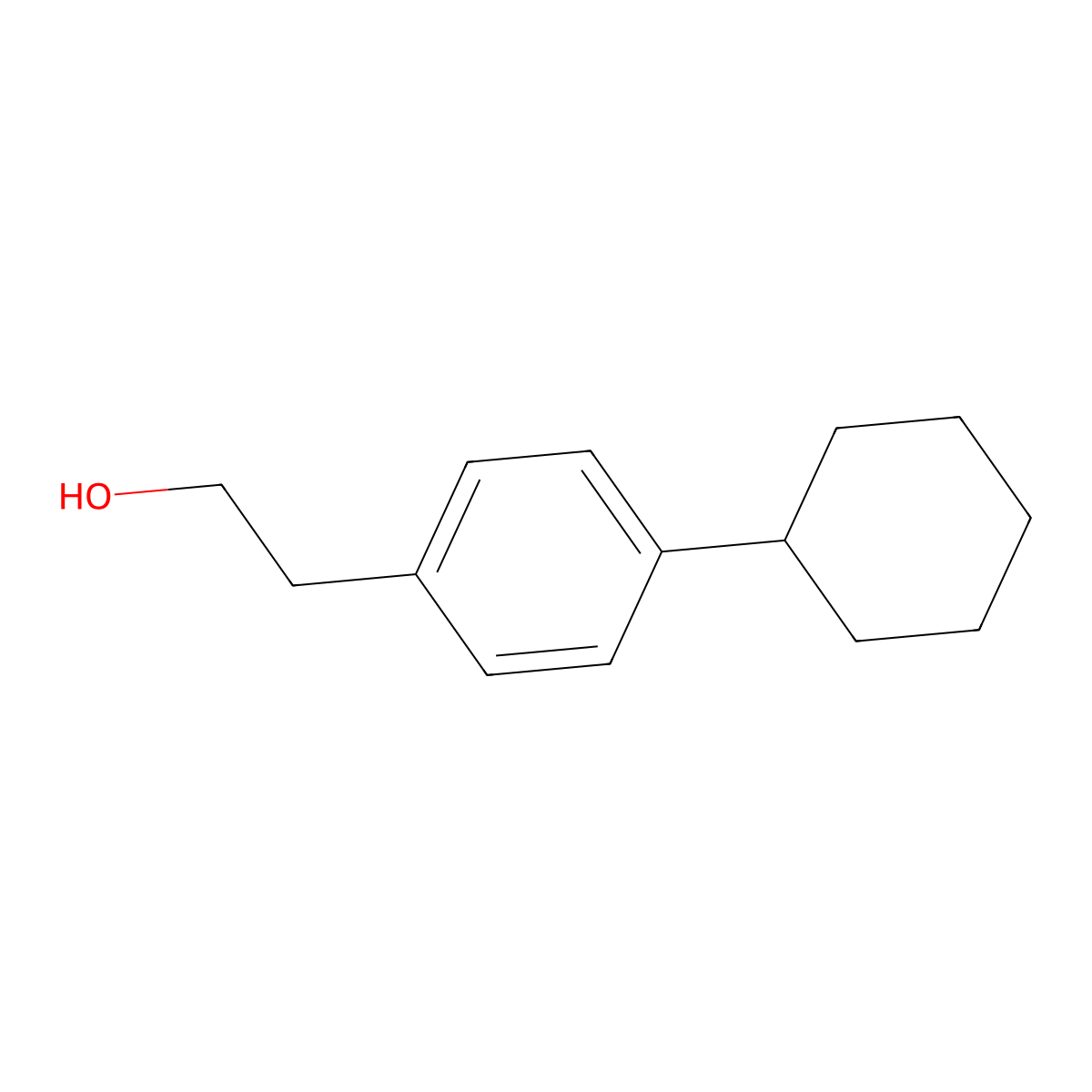 2-(4-Cyclohexylphenyl)ethanol molecular structure, CAS 690224-27-2