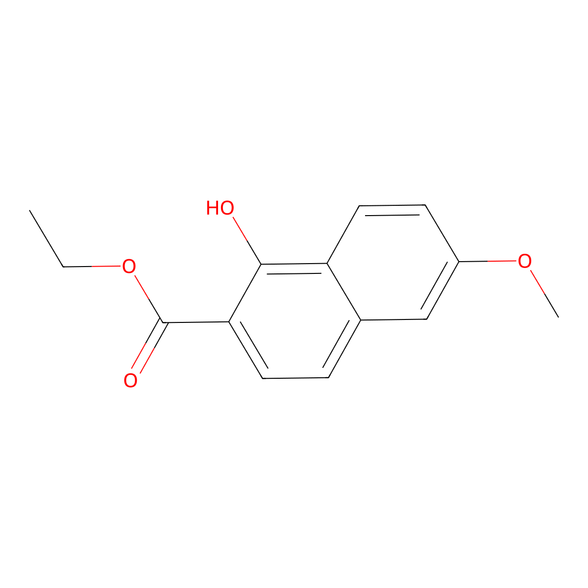 Ethyl 1-hydroxy-6-methoxy-2-naphthoate molecular structure, CAS 690232-01-0