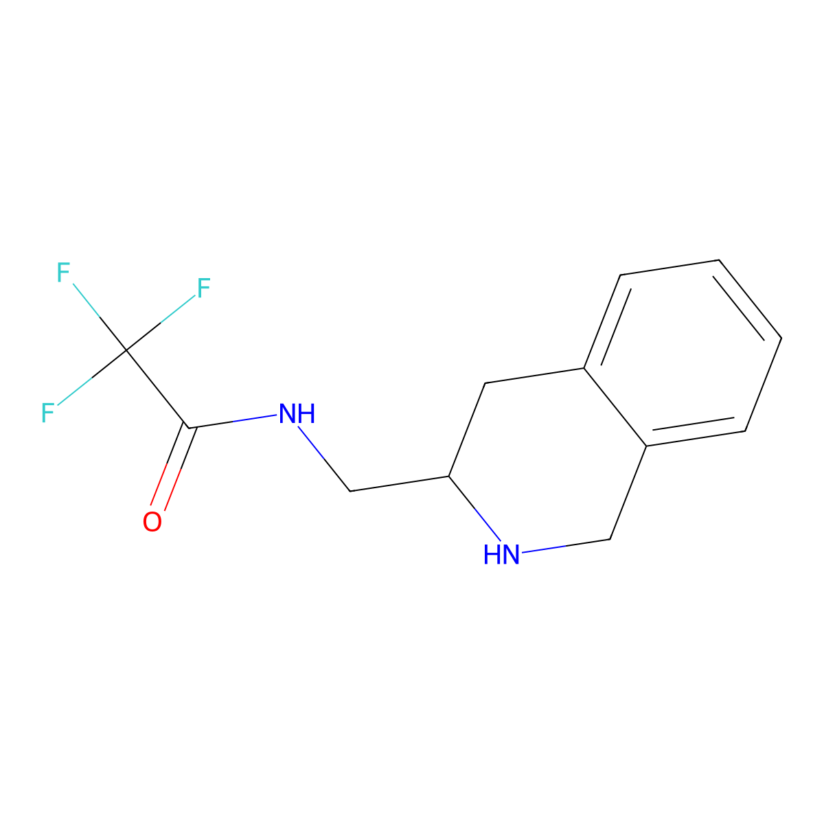 2,2,2-trifluoro-N-[(1,2,3,4-tetrahydroisoquinolin-3-yl)methyl]acetamide molecular structure, CAS 690244-89-4