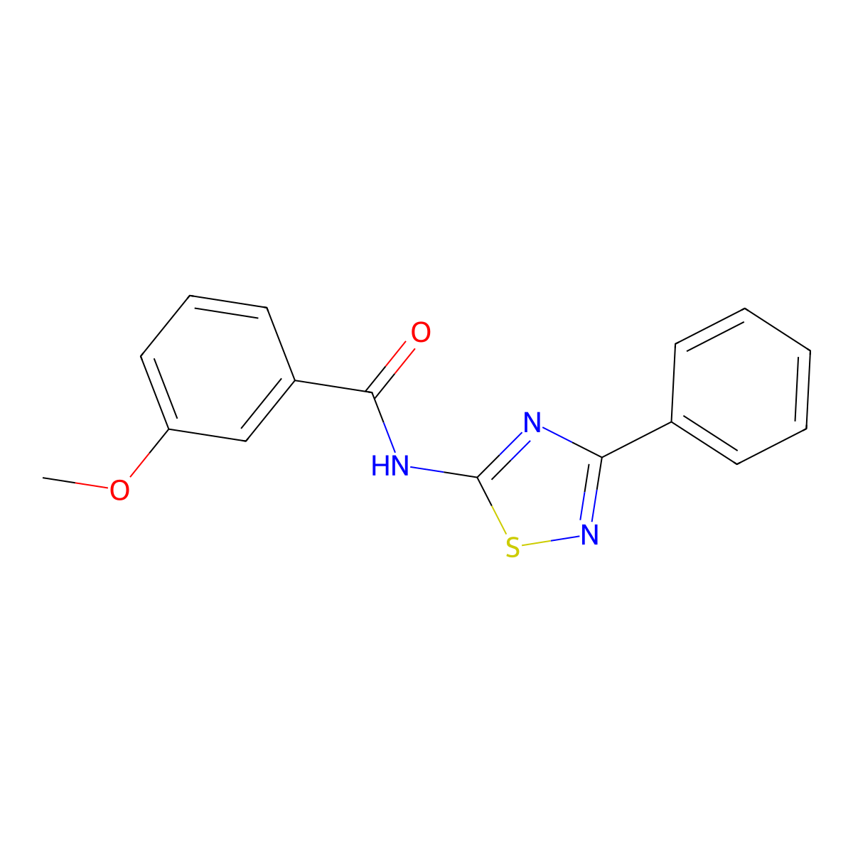3-methoxy-N-(3-phenyl-1,2,4-thiadiazol-5-yl)benzamide molecular structure, CAS 690246-31-2