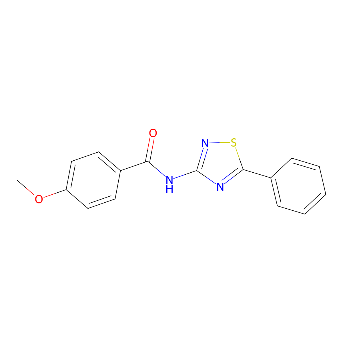 4-methoxy-N-(5-phenyl-1,2,4-thiadiazol-3-yl)benzamide molecular structure, CAS 690246-34-5