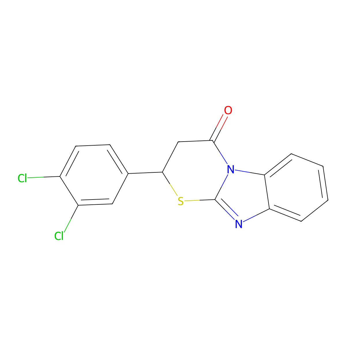 2-(3,4-Dichlorophenyl)-2,3-dihydro-[1,3]thiazino[3,2-a]benzimidazol-4-one molecular structure, CAS 690247-20-2