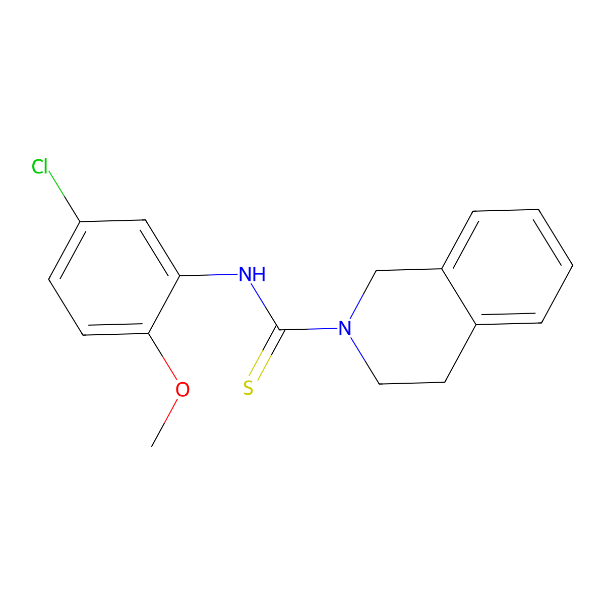N-(5-chloro-2-methoxyphenyl)-3,4-dihydroisoquinoline-2(1H)-carbothioamide molecular structure, CAS 690247-65-5