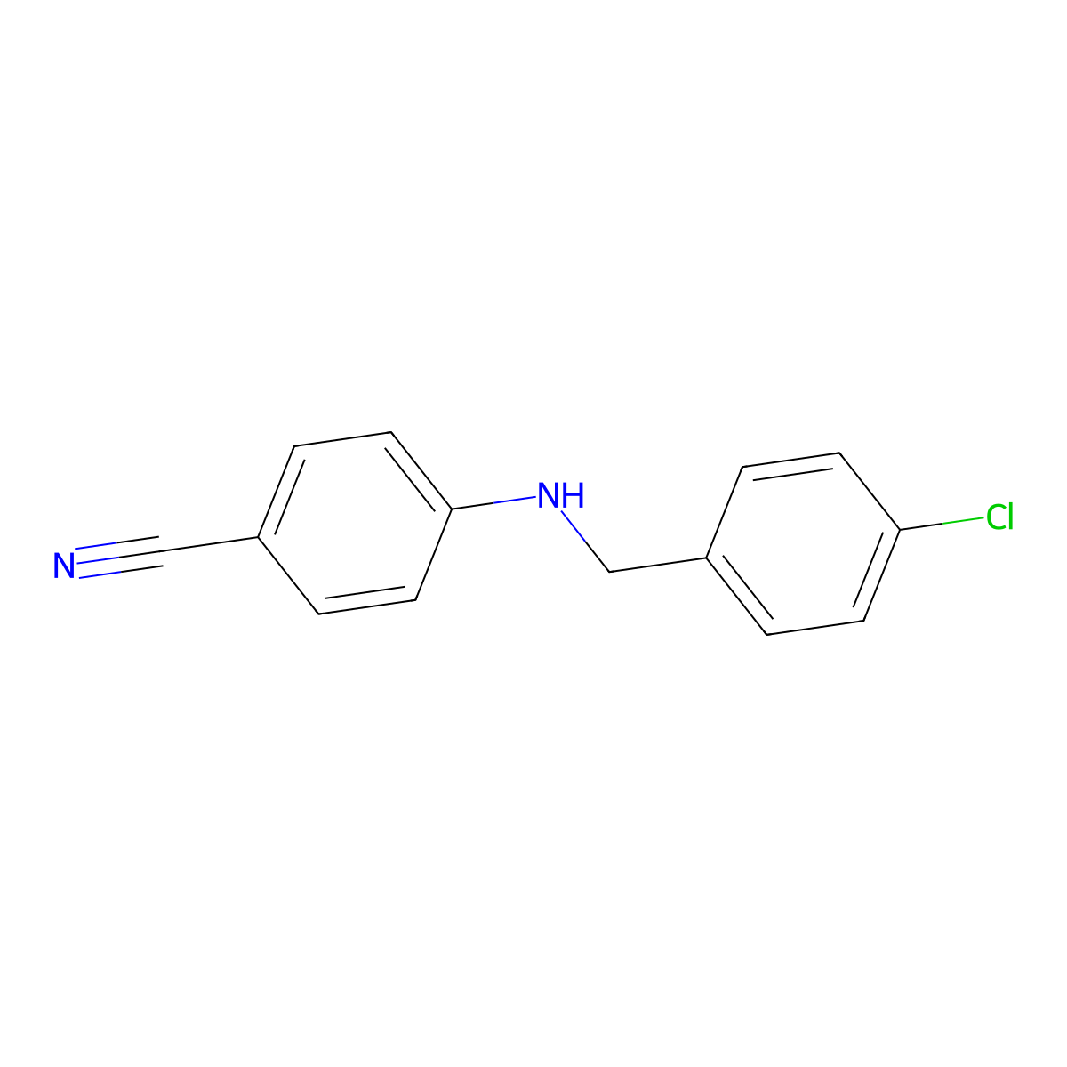 4-[(4-Chlorophenyl)methylamino]benzonitrile molecular structure, CAS 690247-90-6