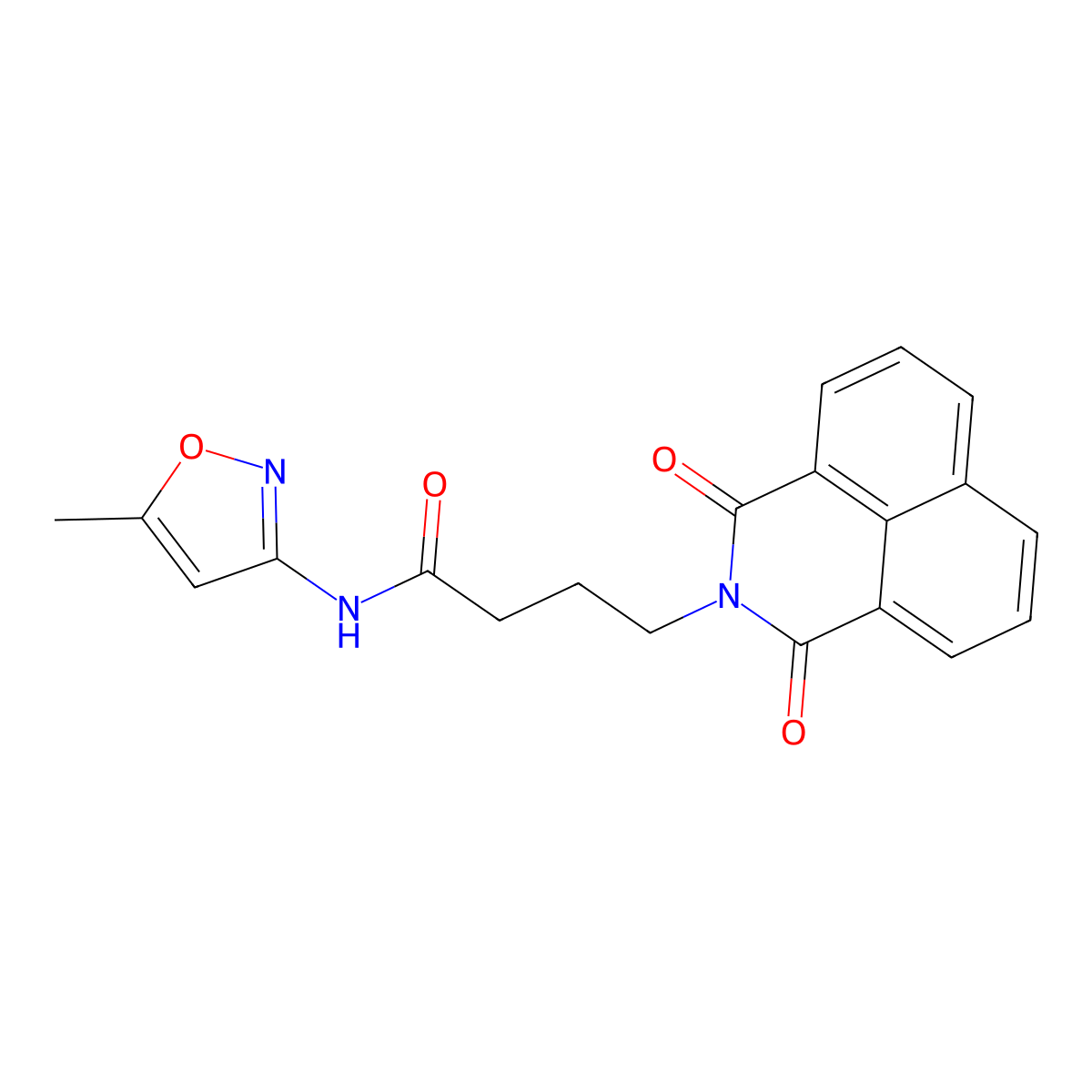 4-(1,3-dioxo-1H-benzo[de]isoquinolin-2(3H)-yl)-N-(5-methyl-3-isoxazolyl)butanamide molecular structure, CAS 690248-88-5
