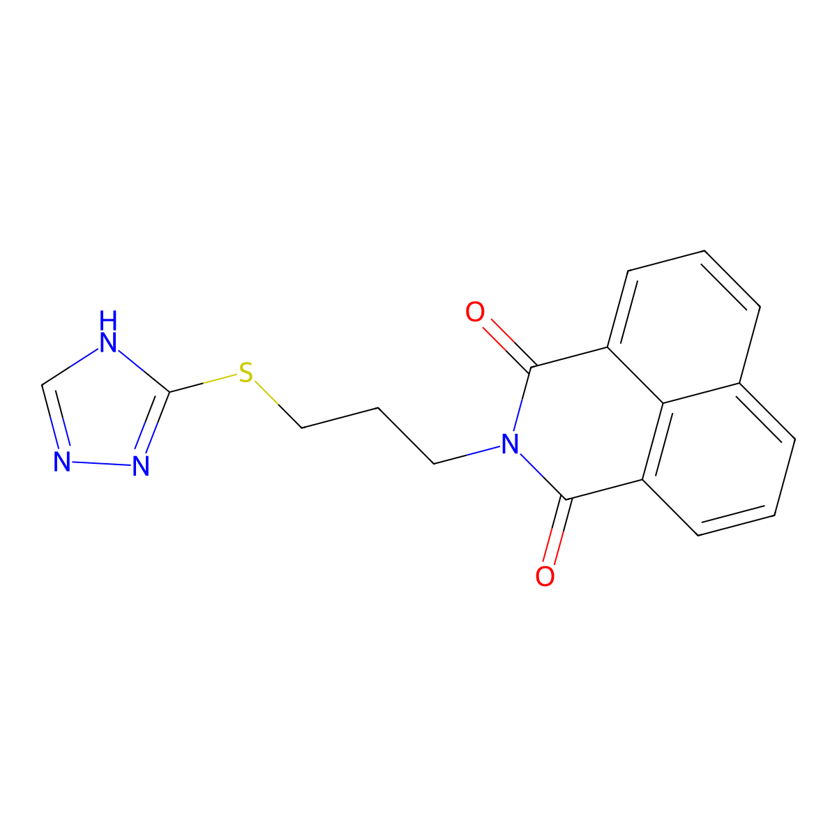 2-[3-(1H-1,2,4-triazol-5-ylthio)propyl]benzo[de]isoquinoline-1,3-dione molecular structure, CAS 690249-56-0