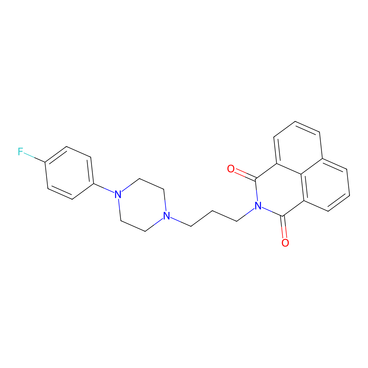 2-(3-(4-(4-fluorophenyl)piperazin-1-yl)propyl)-1H-benzo[de]isoquinoline-1,3(2H)-dione molecular structure, CAS 690249-72-0