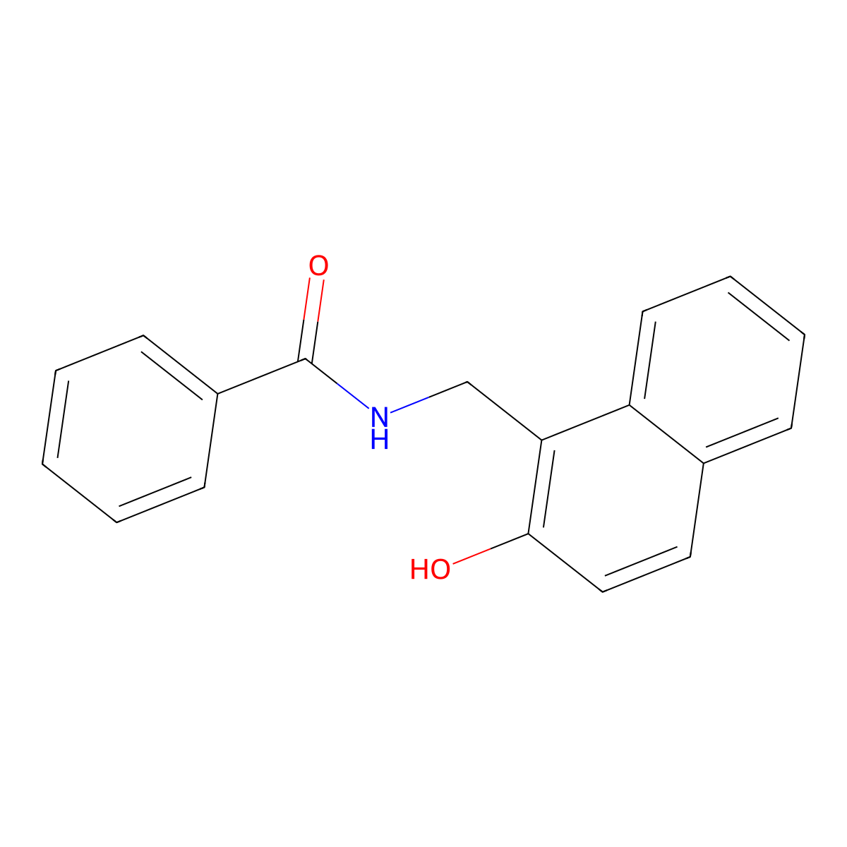 Benzamide, N-[(2-hydroxy-1-naphthalenyl)methyl]- molecular structure, CAS 69025-33-8