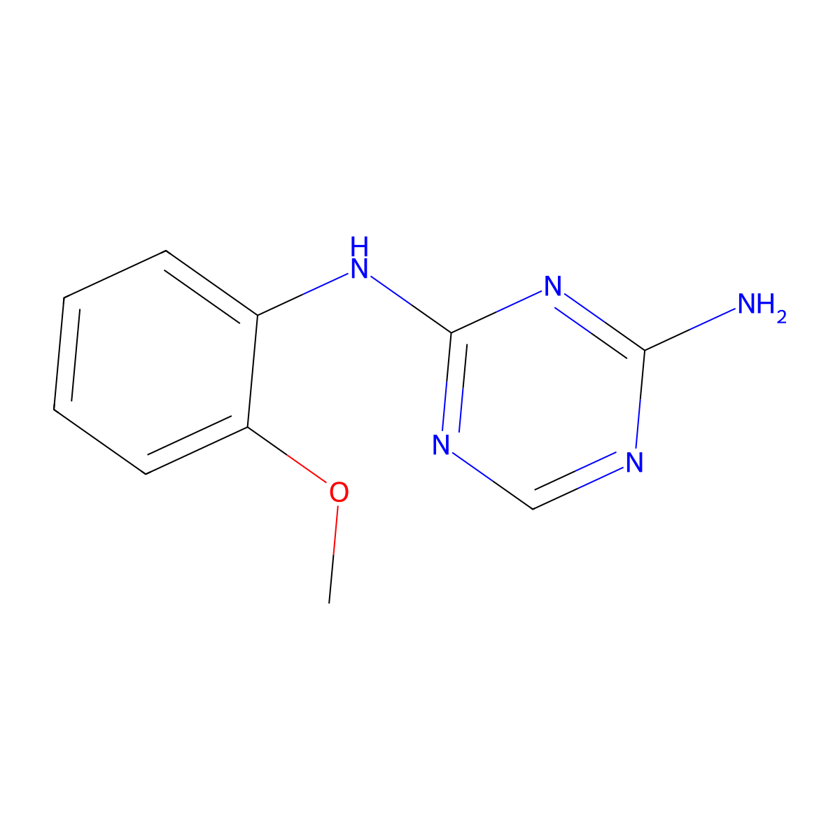 N2-(2-Methoxyphenyl)-1,3,5-triazine-2,4-diamine molecular structure, CAS 69025-46-3