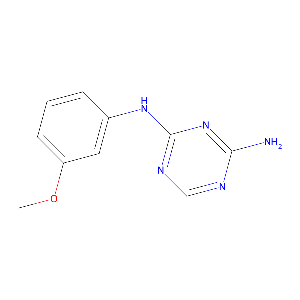 N-(3-methoxyphenyl)-1,3,5-triazine-2,4-diamine molecular structure, CAS 69025-47-4