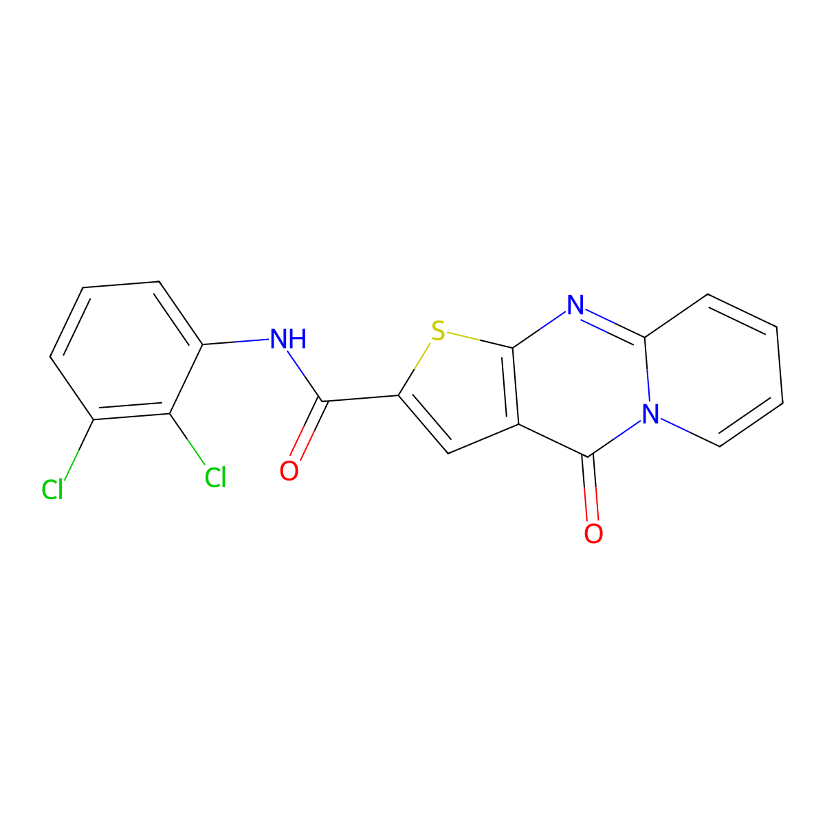 N-(2,3-dichlorophenyl)-4-oxo-4H-pyrido[1,2-a]thieno[2,3-d]pyrimidine-2-carboxamide molecular structure, CAS 690250-90-9