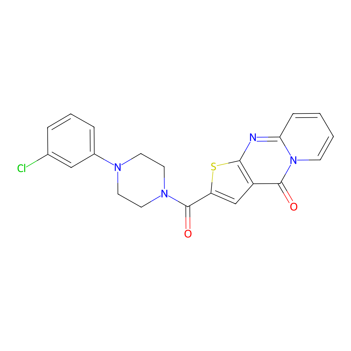 2-(4-(3-chlorophenyl)piperazine-1-carbonyl)-4H-pyrido[1,2-a]thieno[2,3-d]pyrimidin-4-one molecular structure, CAS 690250-99-8