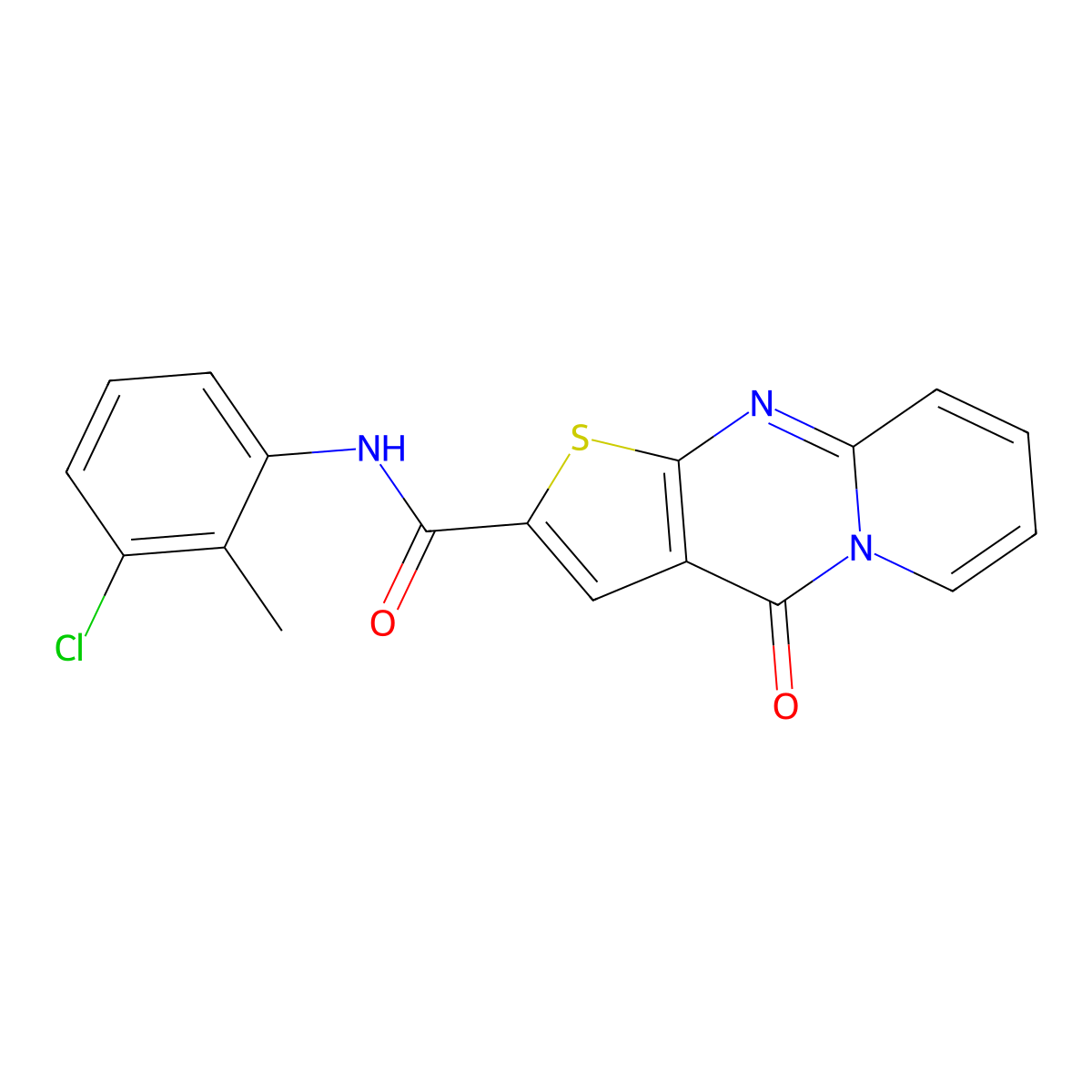 N-(3-chloro-2-methylphenyl)-4-oxo-4H-pyrido[1,2-a]thieno[2,3-d]pyrimidine-2-carboxamide molecular structure, CAS 690251-08-2