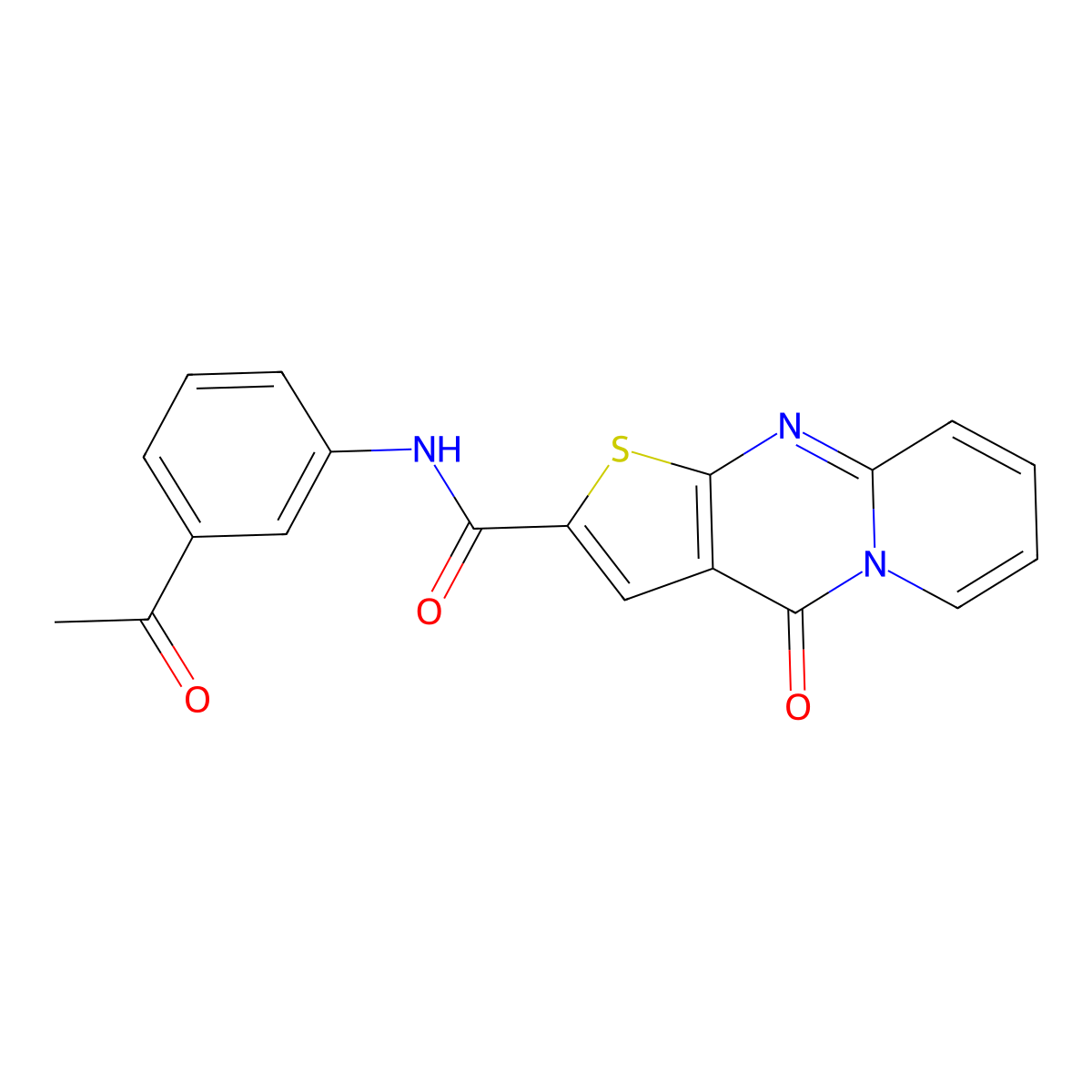 N-(3-acetylphenyl)-4-oxo-4H-pyrido[1,2-a]thieno[2,3-d]pyrimidine-2-carboxamide molecular structure, CAS 690251-44-6