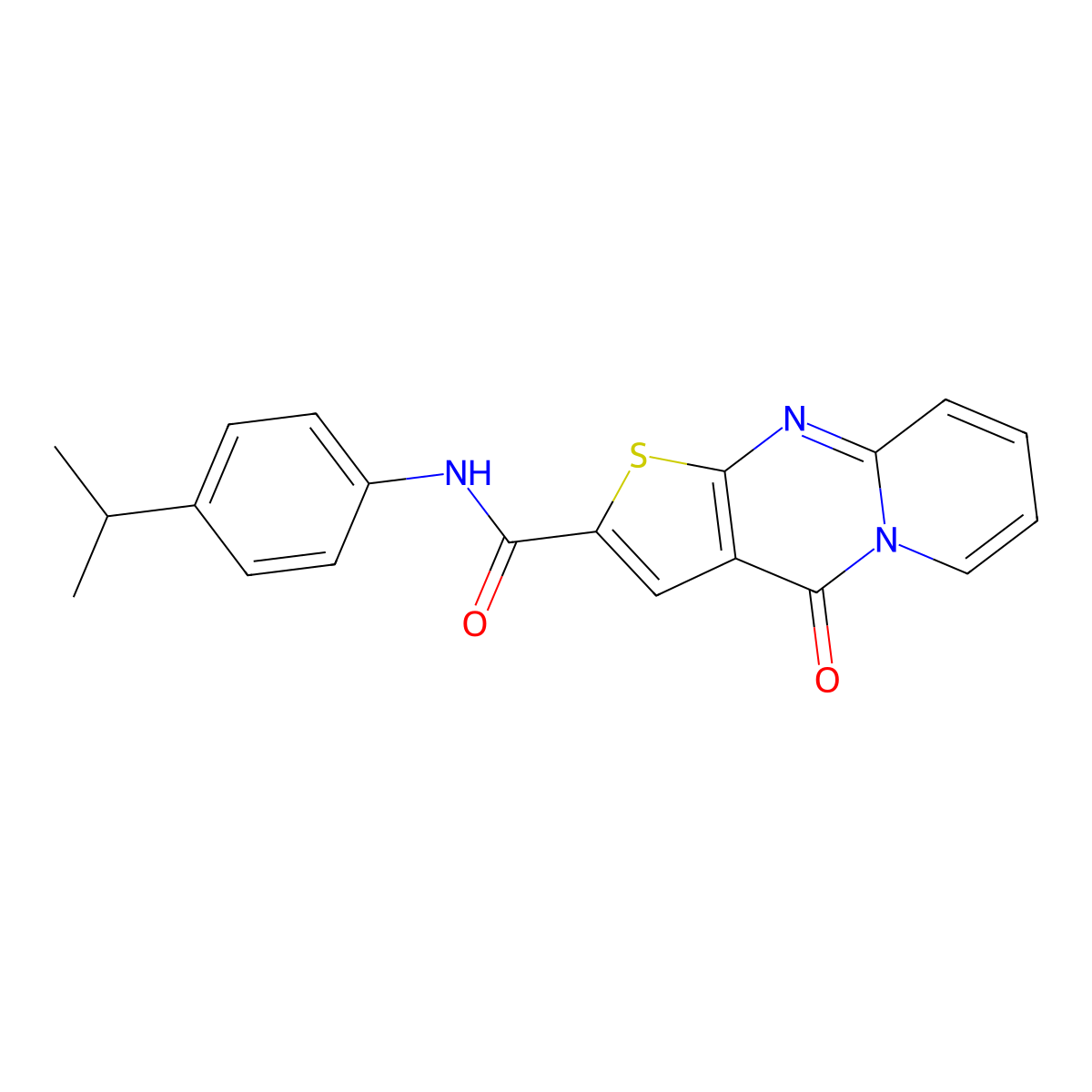 N-(4-isopropylphenyl)-4-oxo-4H-pyrido[1,2-a]thieno[2,3-d]pyrimidine-2-carboxamide molecular structure, CAS 690251-46-8
