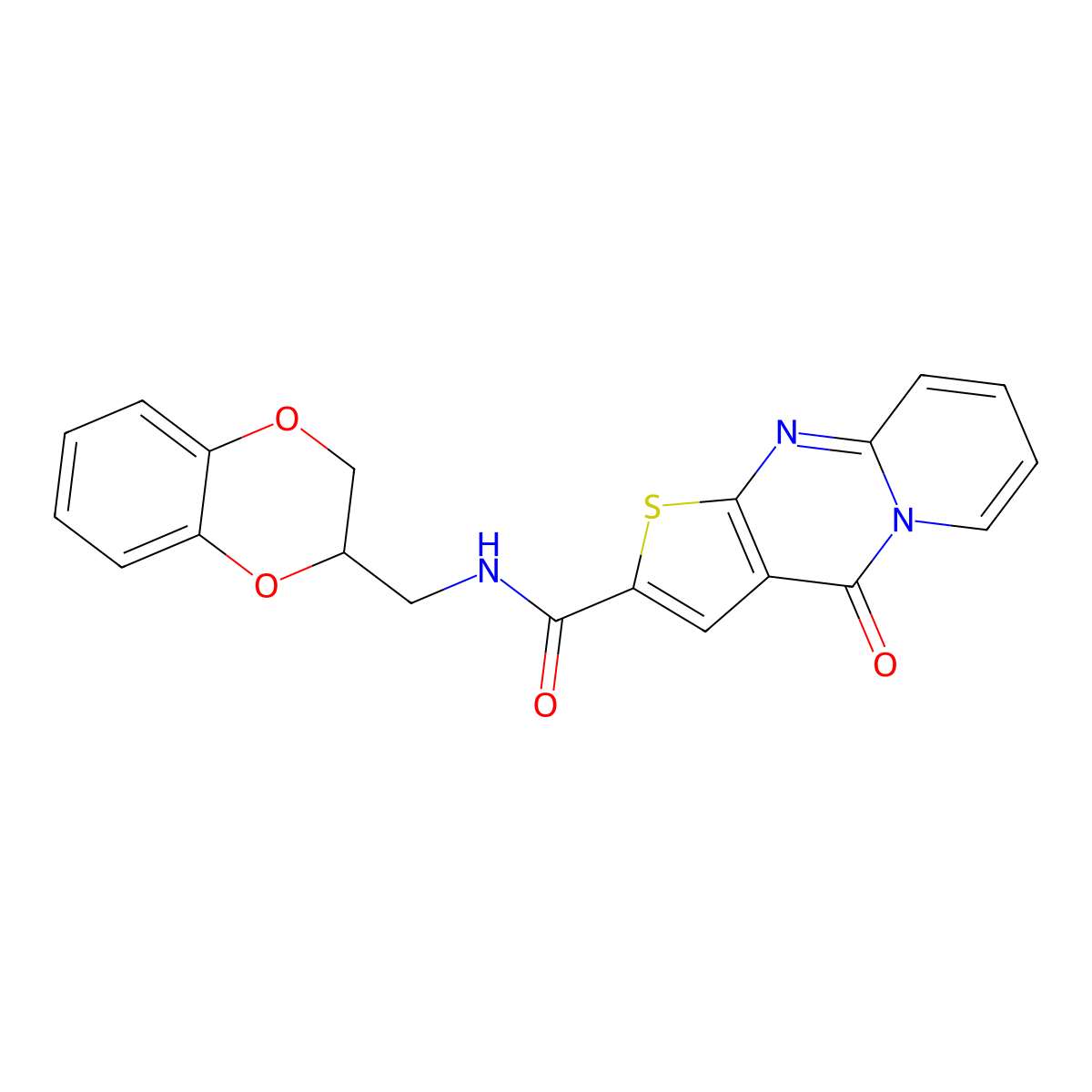 N-((2,3-dihydrobenzo[b][1,4]dioxin-2-yl)methyl)-4-oxo-4H-pyrido[1,2-a]thieno[2,3-d]pyrimidine-2-carboxamide molecular structure, CAS 690251-55-9