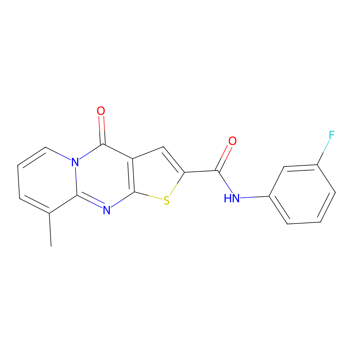 N-(3-fluorophenyl)-9-methyl-4-oxo-4H-pyrido[1,2-a]thieno[2,3-d]pyrimidine-2-carboxamide molecular structure, CAS 690252-40-5