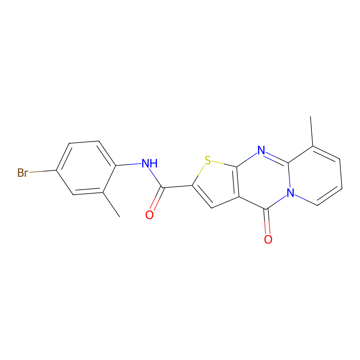 N-(4-bromo-2-methylphenyl)-9-methyl-4-oxo-4H-pyrido[1,2-a]thieno[2,3-d]pyrimidine-2-carboxamide molecular structure, CAS 690252-57-4