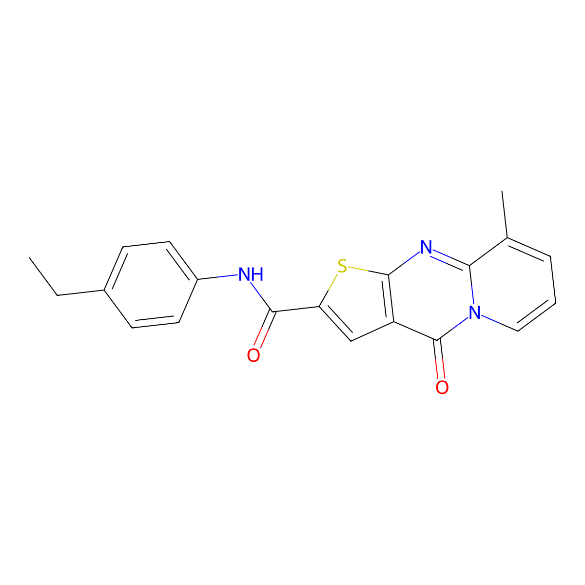 N-(4-ethylphenyl)-9-methyl-4-oxo-4H-pyrido[1,2-a]thieno[2,3-d]pyrimidine-2-carboxamide molecular structure, CAS 690252-58-5