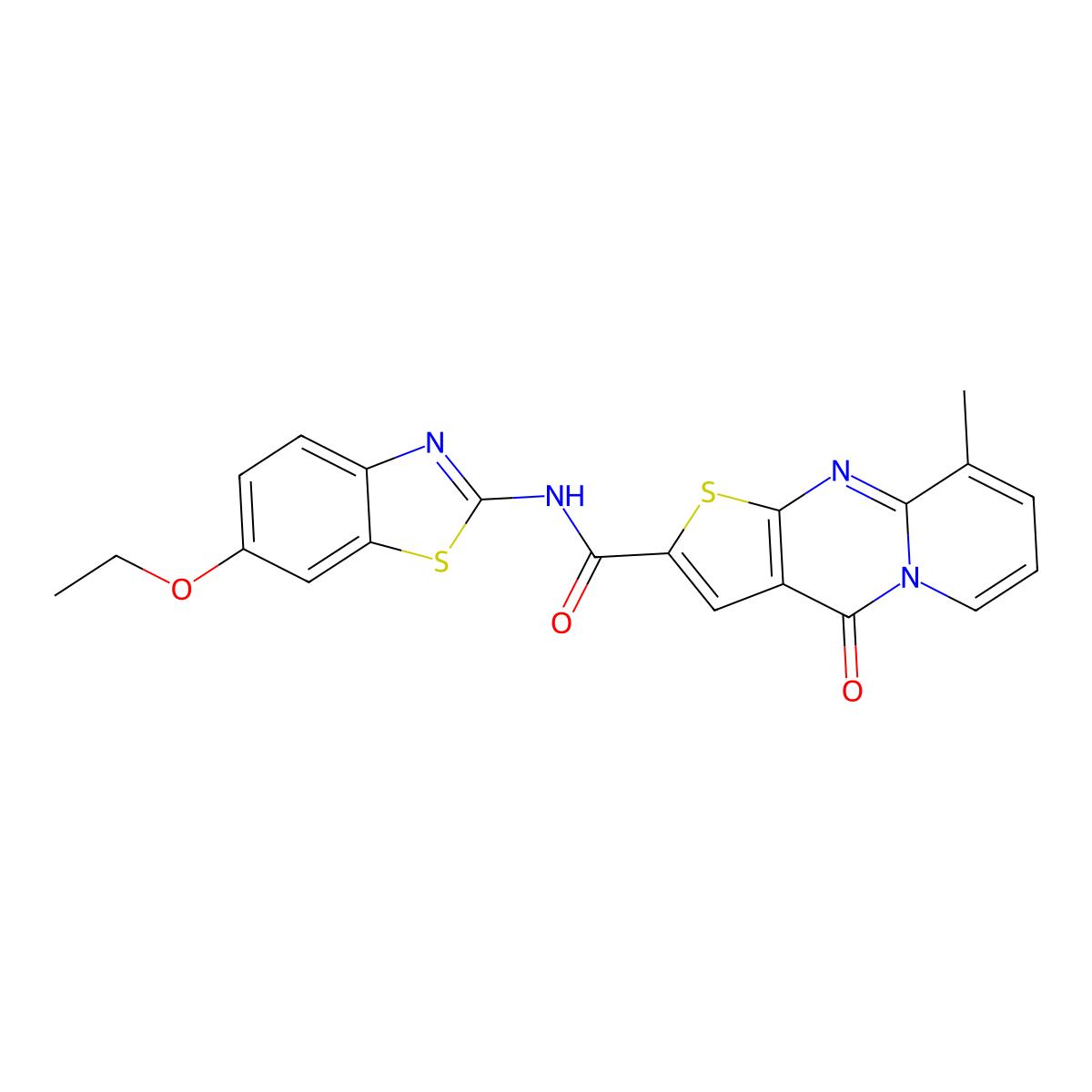 N-(6-ethoxy-1,3-benzothiazol-2-yl)-10-methyl-2-oxo-6-thia-1,8-diazatricyclo[7.4.0.0^{3,7}]trideca-3(7),4,8,10,12-pentaene-5-carboxamide molecular structure, CAS 690253-11-3