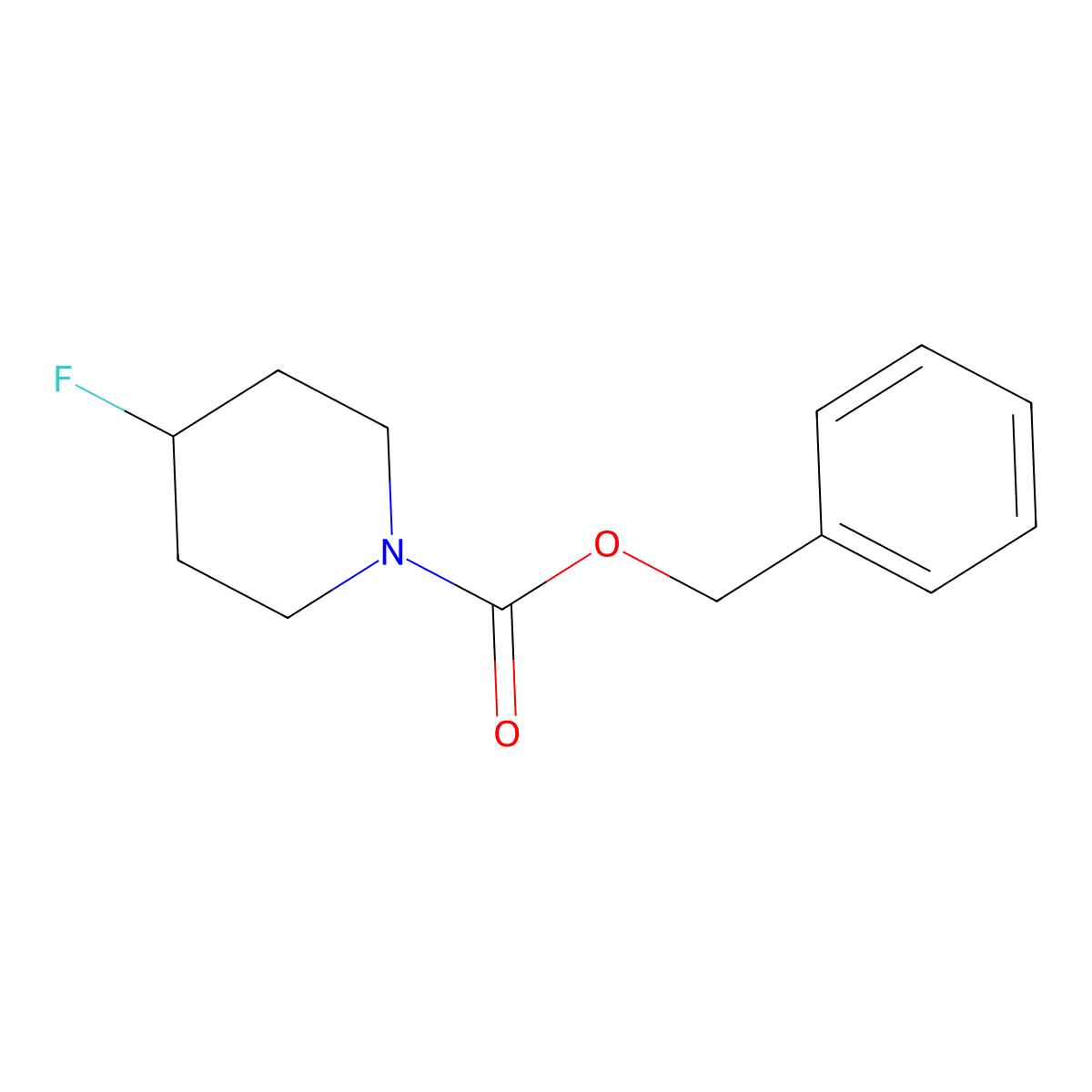 Benzyl 4-fluoropiperidine-1-carboxylate molecular structure, CAS 690257-75-1