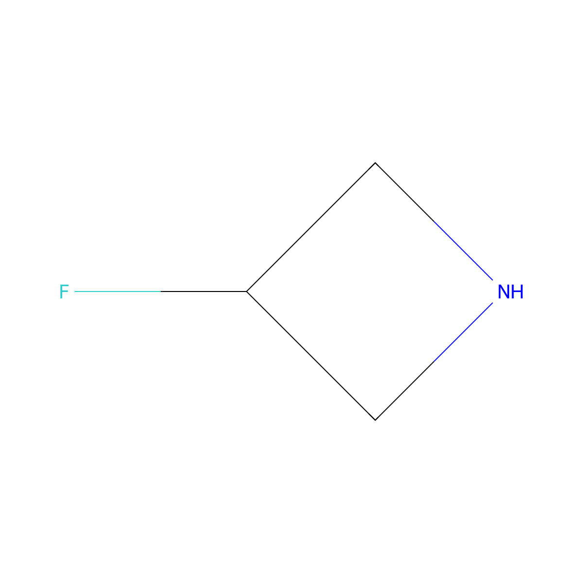 3-Fluoroazetidine molecular structure, CAS 690257-76-2