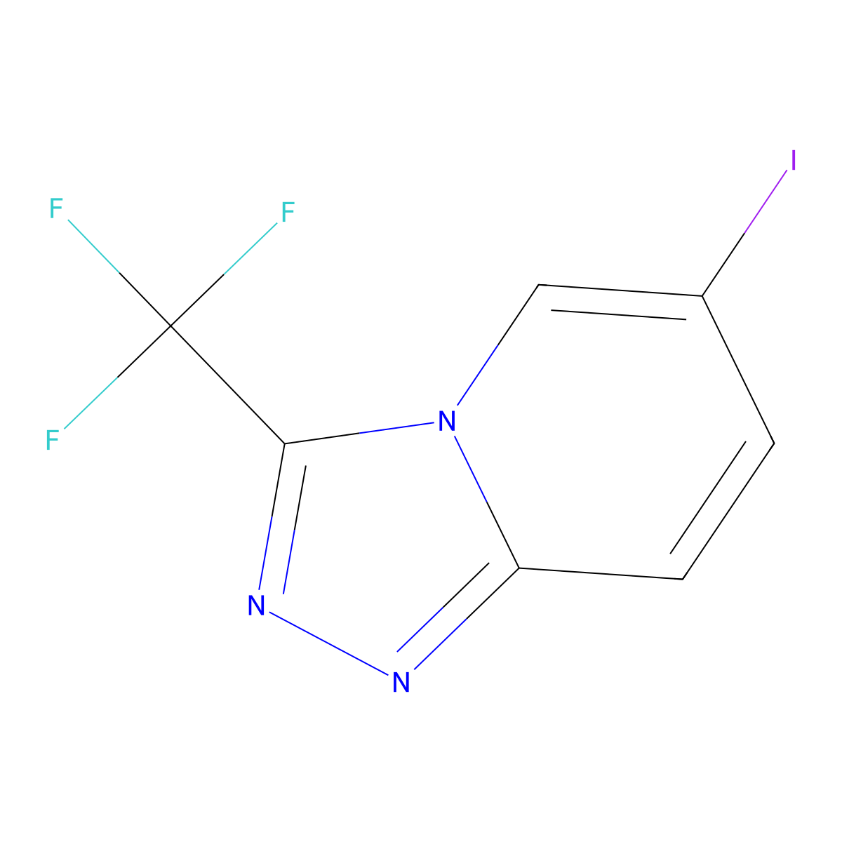6-Iodo-3-(trifluoromethyl)-[1,2,4]triazolo[4,3-a]pyridine molecular structure, CAS 690258-18-5