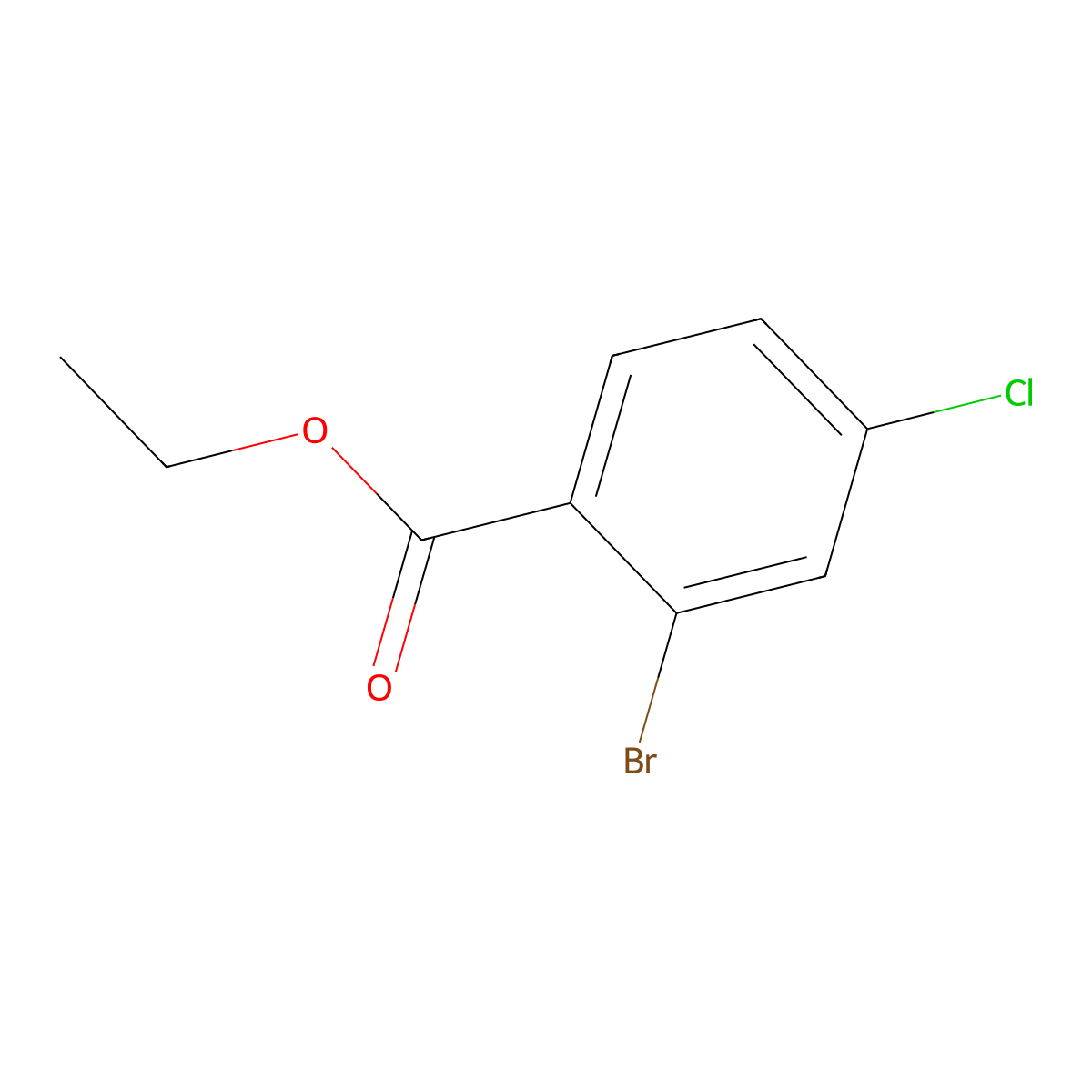 Ethyl 2-bromo-4-chlorobenzoate molecular structure, CAS 690260-90-3