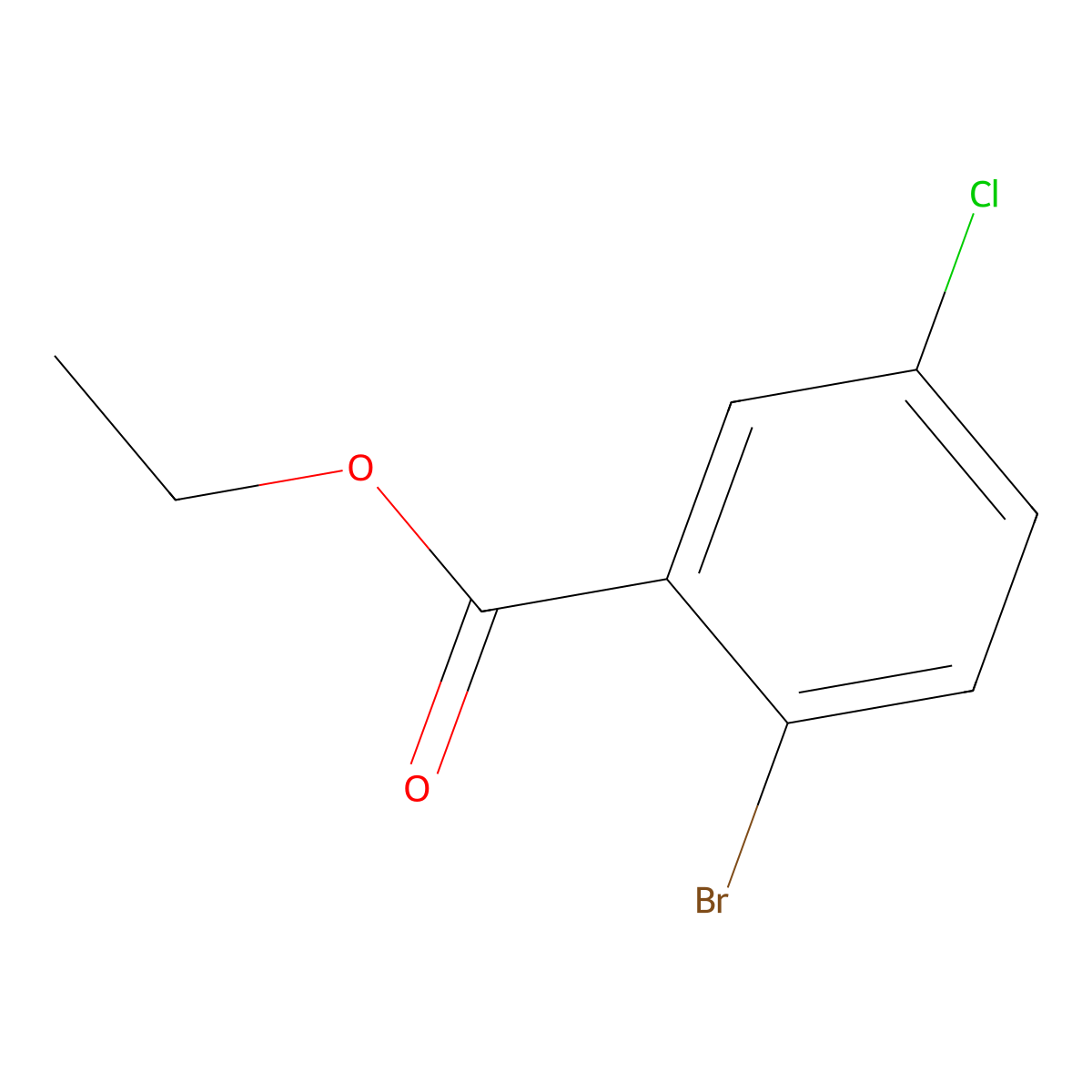 2-Bromo-5-chlorobenzoic acid ethyl ester molecular structure, CAS 690260-91-4