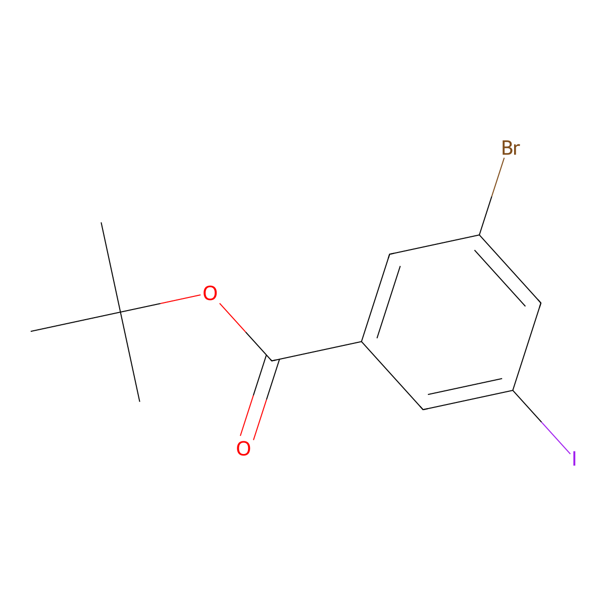 1,1-Dimethylethyl 3-bromo-5-iodobenzoate molecular structure, CAS 690260-92-5