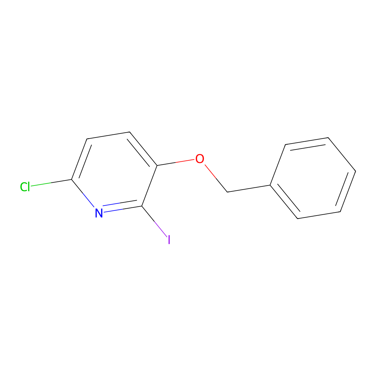 3-(Benzyloxy)-6-chloro-2-iodopyridine molecular structure, CAS 690261-53-1