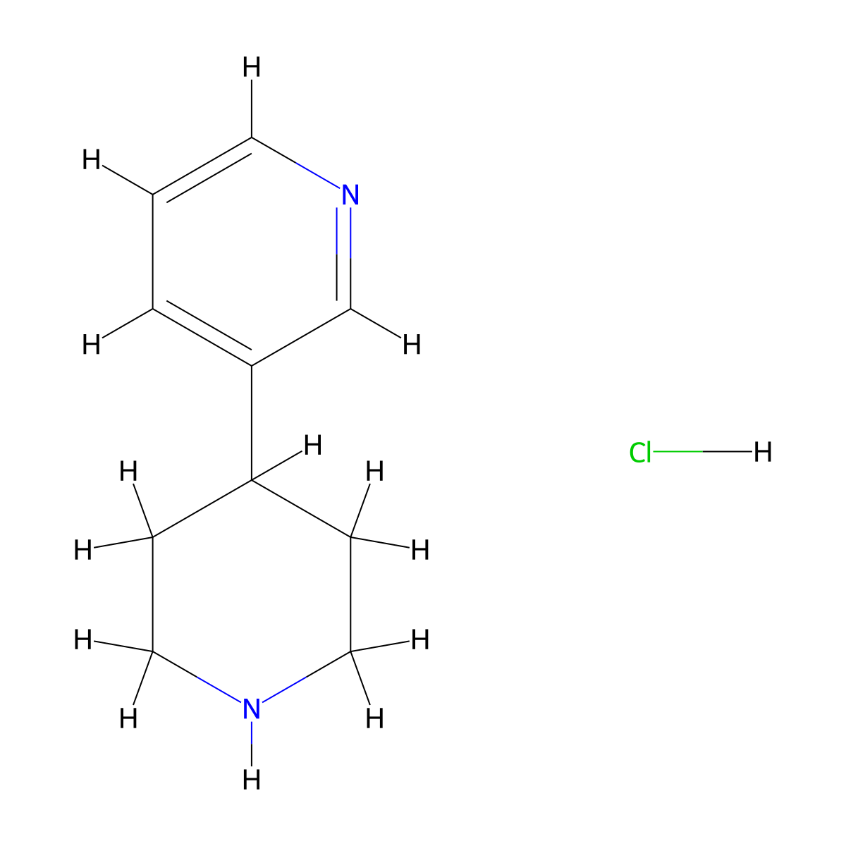3-(Piperidin-4-yl)pyridine hydrochloride molecular structure, CAS 690261-73-5